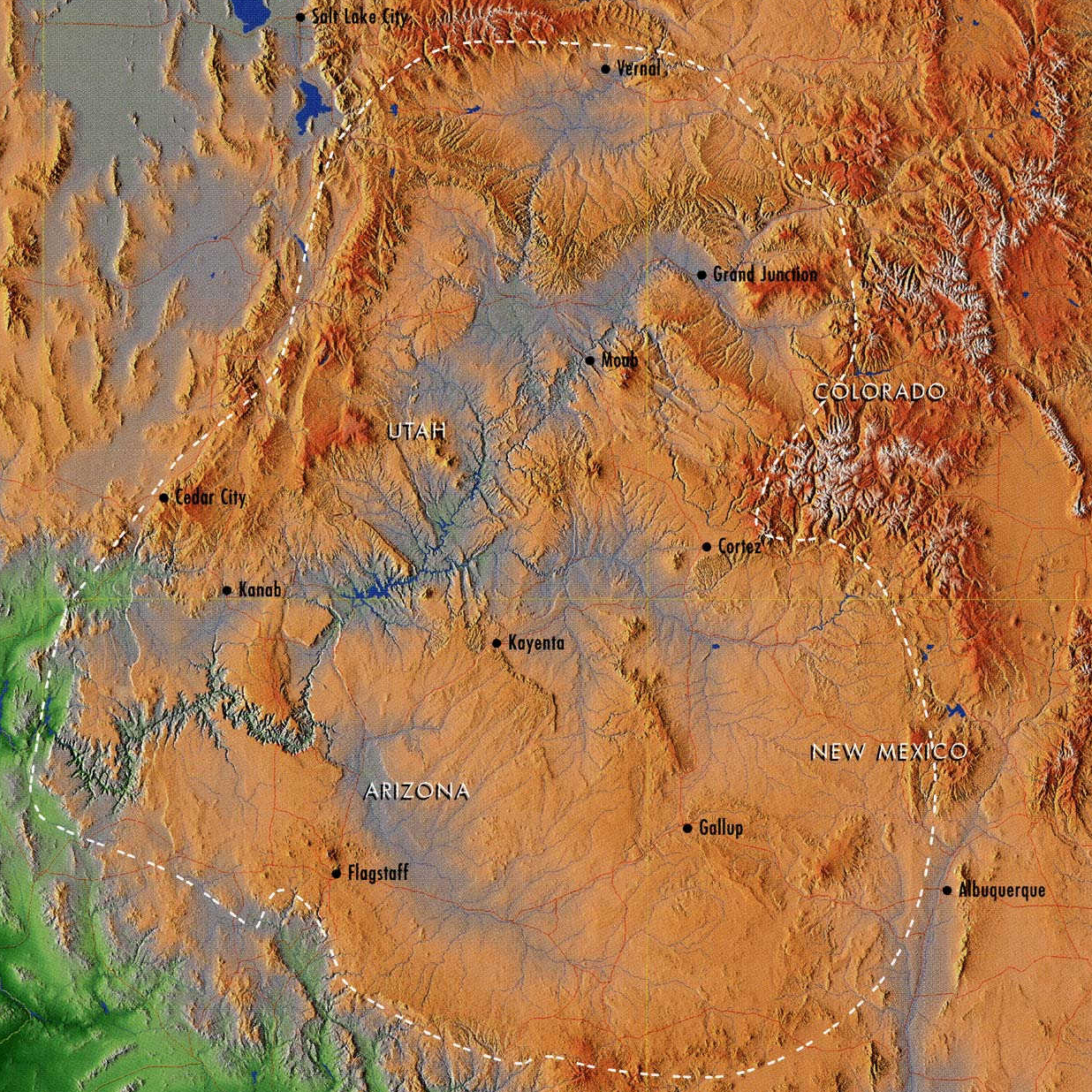 Map of the Colorado Plateau