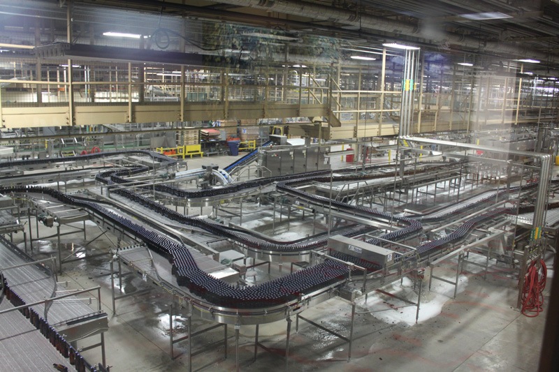 A bottling line at the Anheuser Busch brewery in Merrimack, New Hampshire.