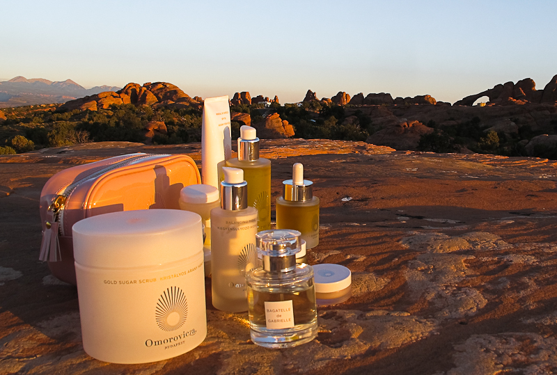Omorovicza product shoot in Arches National Park