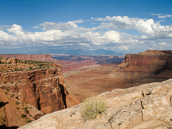 High above the Schafer Trail on the rim of Island in the Sky.