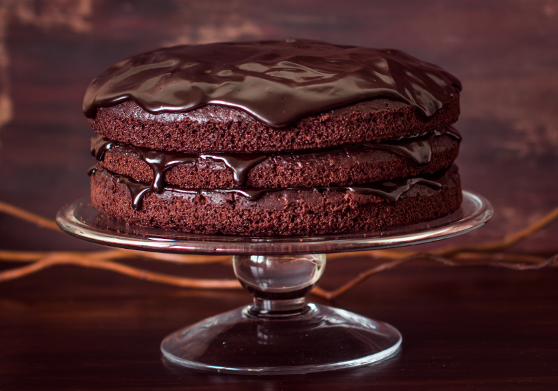 Layered chocolate fudge cake deliciousness